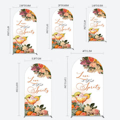 Aperturee - Aperturee Floral Love At First Sprits Wedding Arch Backdrop