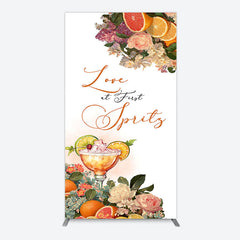 Aperturee - Aperturee Floral Love At First Sprits Wedding Rectangle Backdrop
