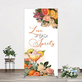 Aperturee - Aperturee Floral Love At First Sprits Wedding Rectangle Backdrop
