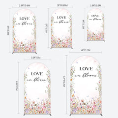 Aperturee - Aperturee Floral Love In Bloom Sweet Wedding Arch Backdrop