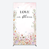 Aperturee - Aperturee Floral Love In Bloom Sweet Wedding Rectangle Backdrop