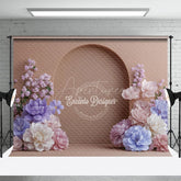 Aperturee - Aperturee Floral Nude Arch Door Sweet Boho Wedding Backdrop