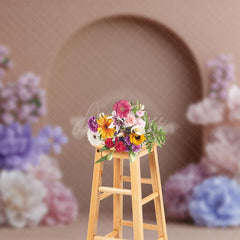 Aperturee - Aperturee Floral Nude Arch Door Sweet Boho Wedding Backdrop