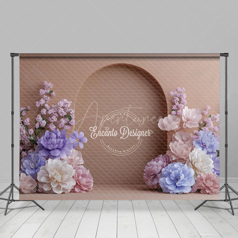 Aperturee - Aperturee Floral Nude Arch Door Sweet Boho Wedding Backdrop