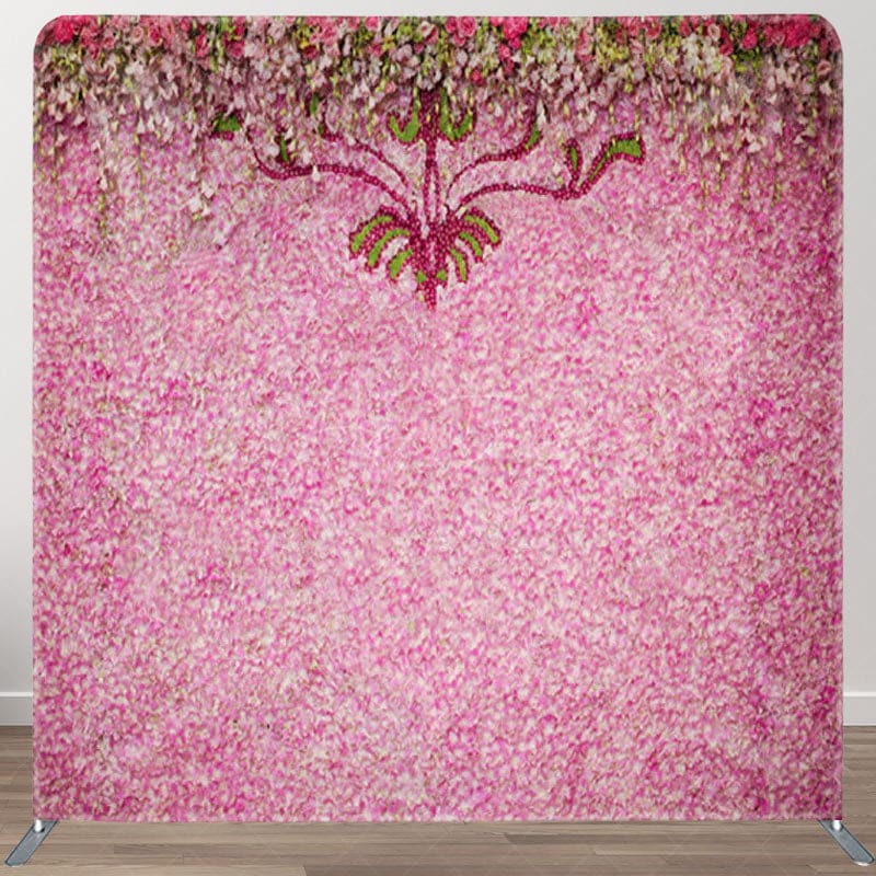 Aperturee - Aperturee Floral Pink Petal Wall Backdrop For Valentines Day