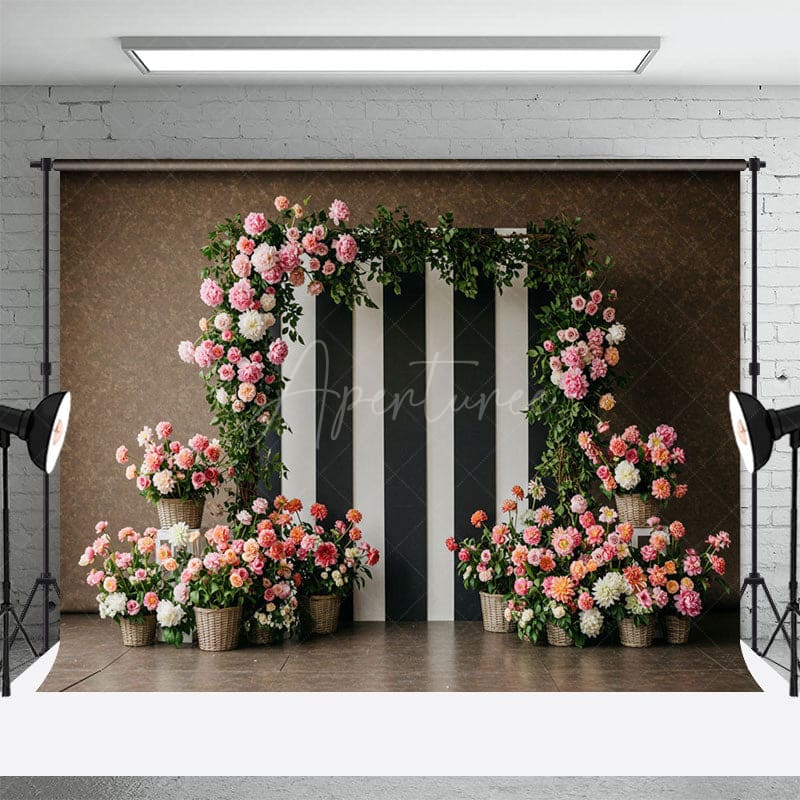 Aperturee - Aperturee Floral Plant Arches Sweet Dreamy Wedding Backdrop