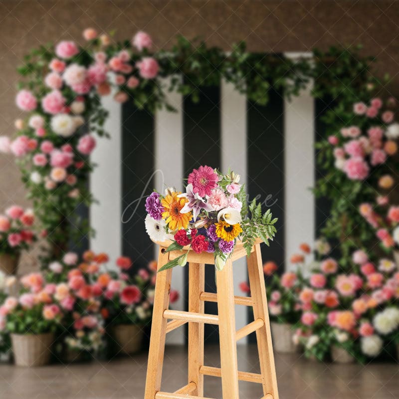 Aperturee - Aperturee Floral Plant Arches Sweet Dreamy Wedding Backdrop