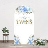 Aperturee - Aperturee Floral Plant Simple Vibe Baby Shower Arch Backdrop