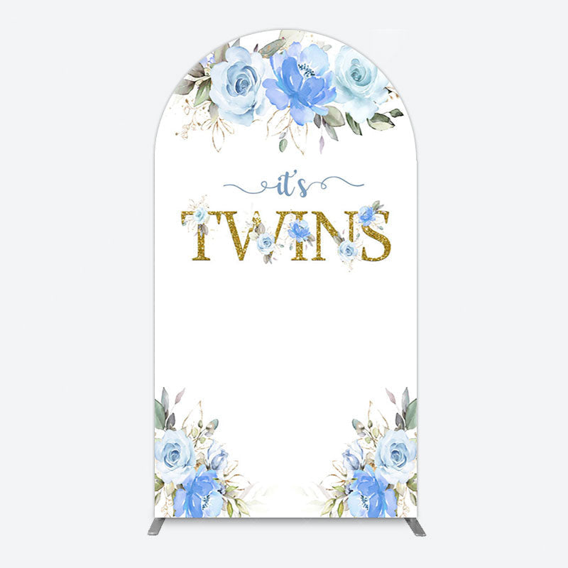 Aperturee - Aperturee Floral Plant Simple Vibe Baby Shower Arch Backdrop