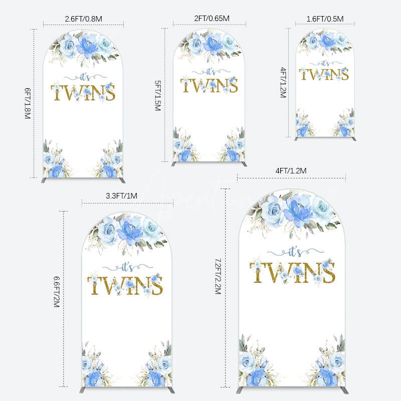 Aperturee - Aperturee Floral Plant Simple Vibe Baby Shower Arch Backdrop