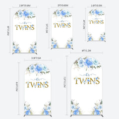 Aperturee - Aperturee Floral Plant Simple Vibe Baby Shower Arch Backdrop