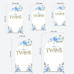 Aperturee - Aperturee Floral Plant Simple Vibe Baby Shower Half Moon Arch Backdrop