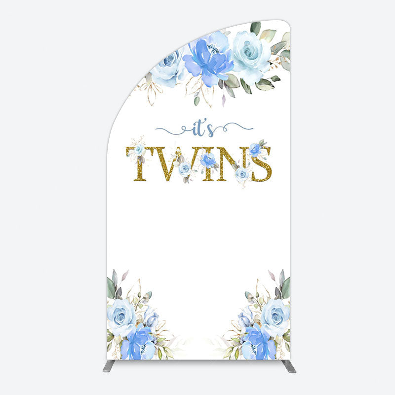 Aperturee - Aperturee Floral Plant Simple Vibe Baby Shower Half Moon Arch Backdrop