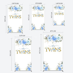 Aperturee - Aperturee Floral Plant Simple Vibe Baby Shower Rectangle Backdrop