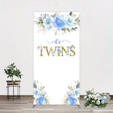 Aperturee - Aperturee Floral Plant Simple Vibe Baby Shower Rectangle Backdrop