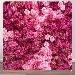 Aperturee - Aperturee Floral Roses Spring Photo Square Tension Backdrop