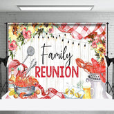 Aperturee - Aperturee Floral Seafood Beer Wood Grain Family Reunion Backdrop