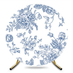 Aperturee - Aperturee Floral Simple Fine Art Plant Circle Party Backdrop