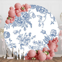 Aperturee - Aperturee Floral Simple Fine Art Plant Circle Party Backdrop