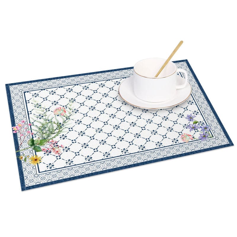 Aperturee - Aperturee Floral Slovakia Fresh Patterns Set of 4 Placemats