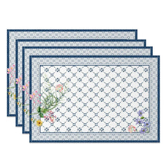 Aperturee - Aperturee Floral Slovakia Fresh Patterns Set of 4 Placemats