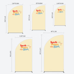 Aperturee - Aperturee Floral Spring Elegant Happy Birthday Half Moon Arch Backdrop