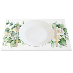 Aperturee - Aperturee Floral Spring Fresh Party Decor Set of 4 Placemats