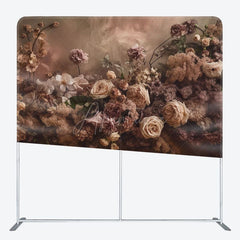 Aperturee - Aperturee Floral Spring Garden Scene Square Tension Backdrop