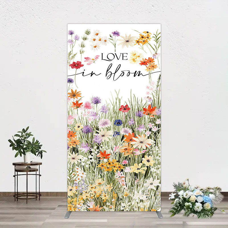 Aperturee - Aperturee Floral Spring Love In Bloom Wedding Rectangle Backdrop