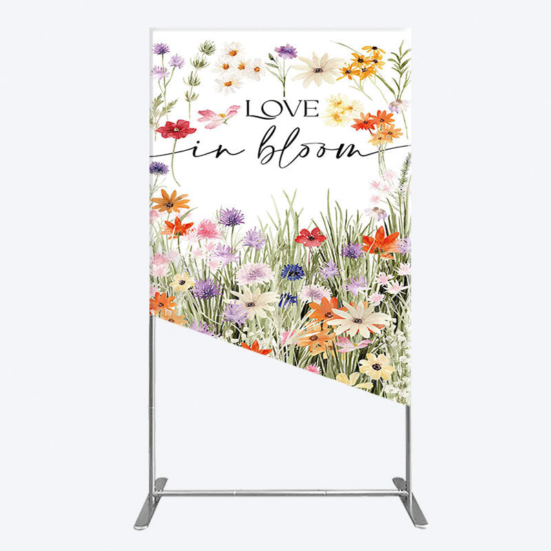 Aperturee - Aperturee Floral Spring Love In Bloom Wedding Rectangle Backdrop