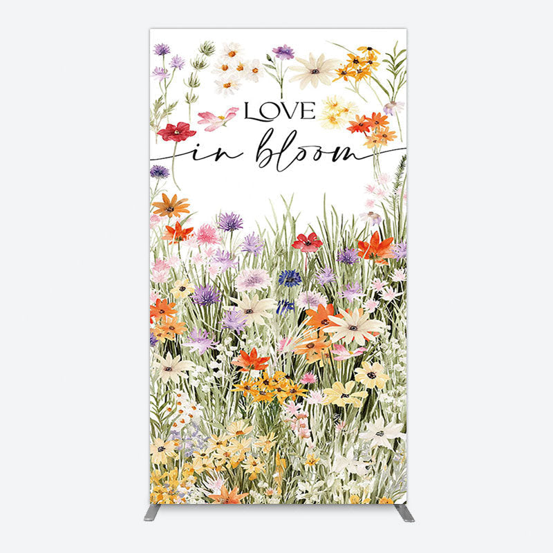 Aperturee - Aperturee Floral Spring Love In Bloom Wedding Rectangle Backdrop