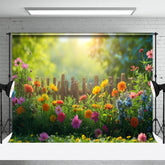 Aperturee - Aperturee Floral Sunshine Green Plant Garden Spring Backdrop