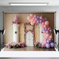 Aperturee - Aperturee Floral Sweet Balloon Arch Lights Wedding Backdrop