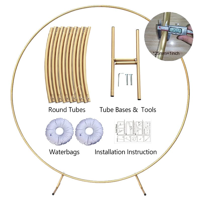 Aperturee - Aperturee Floral Sweet Berry Blue Round Baby Shower Backdrop