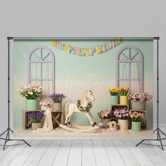 Aperturee - Aperturee Floral Sweet Color Trojan Fresh Wedding Backdrop