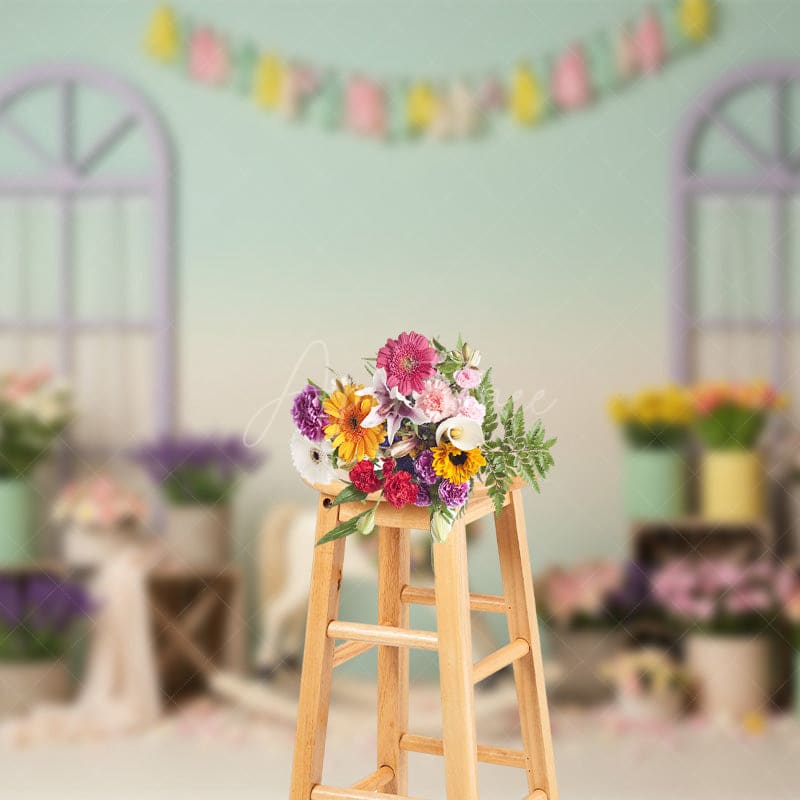 Aperturee - Aperturee Floral Sweet Color Trojan Fresh Wedding Backdrop