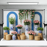 Aperturee - Aperturee Floral Vases Sweet Spring Garden Photo Backdrop