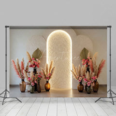 Aperturee - Aperturee Floral Vases White Arch Wall Sweet Wedding Backdrop