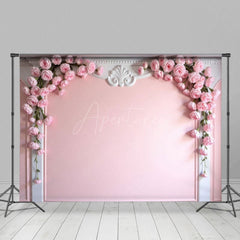 Aperturee - Aperturee Floral Victorian Molding Wall Wedding Photo Backdrop