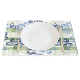 Aperturee - Aperturee Floral Wood Inkjet Painting Art Set of 4 Placemats