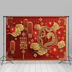 Aperturee - Aperturee Flower Cloud Zodiac Snake Chinese New Year Backdrop