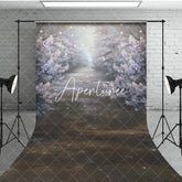 Aperturee - Aperturee Foggy Pink Misty Blossoms Garden Photo Sweep Backdrop
