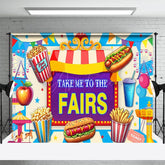 Aperturee - Aperturee Food Playground Take Me To The Fairs Party Backdrop