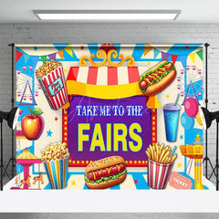 Aperturee - Aperturee Food Playground Take Me To The Fairs Party Backdrop