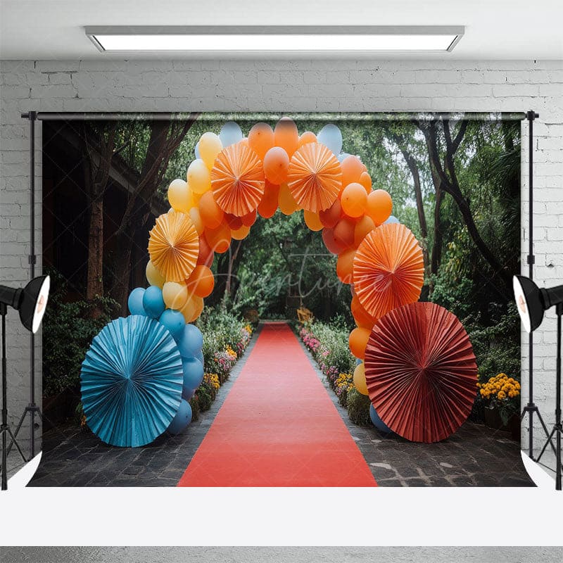 Aperturee - Aperturee Forest Paper Flower Balloon Arch Wedding Backdrop