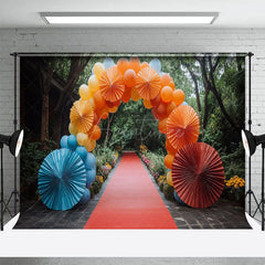 Aperturee - Aperturee Forest Paper Flower Balloon Arch Wedding Backdrop