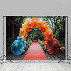 Aperturee - Aperturee Forest Paper Flower Balloon Arch Wedding Backdrop