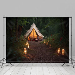 Aperturee - Aperturee Forest Summer Camping Night Photography Backdrop