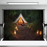 Aperturee - Aperturee Forest Summer Camping Night Photography Backdrop