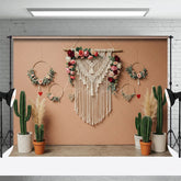 Aperturee - Aperturee Fresh Boho Cactus Floral And Sweet Wedding Backdrop